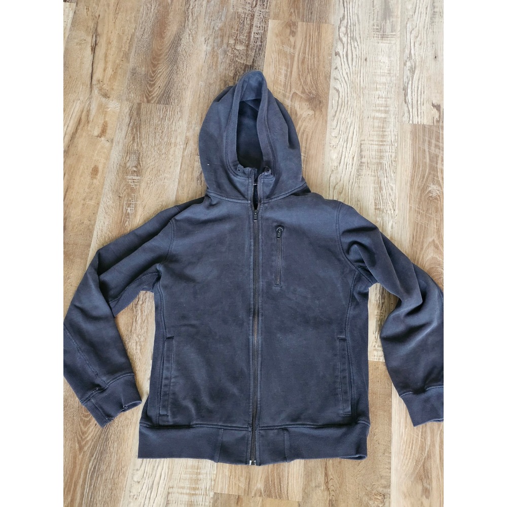 Lululemon Mens Scuba Full Zip Hoodie Jacket Gray Black Fleece Zipper Pocket
